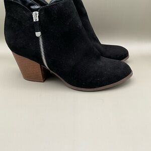 Style & Co. Black Suede Ankle Booties